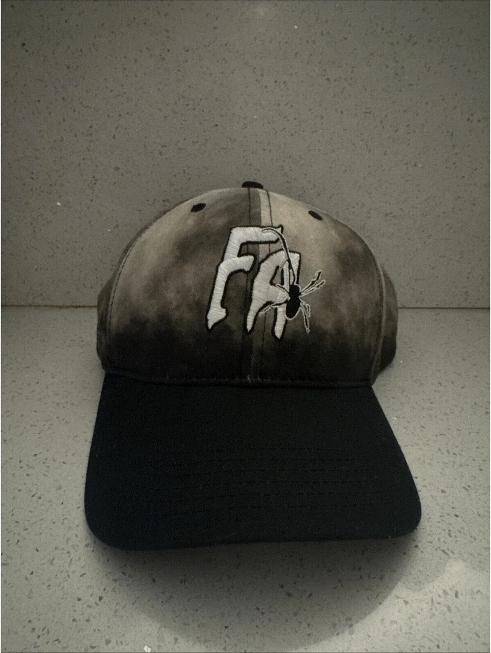 FA Spider Seduction Snapback Hat Cap Washed Grey Black Skateboard Brand